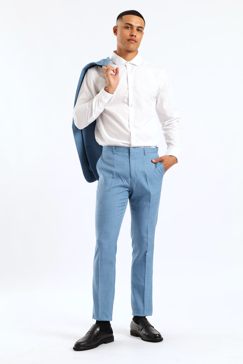 Slim Fit Essential Suit Trouser - Mid Blue