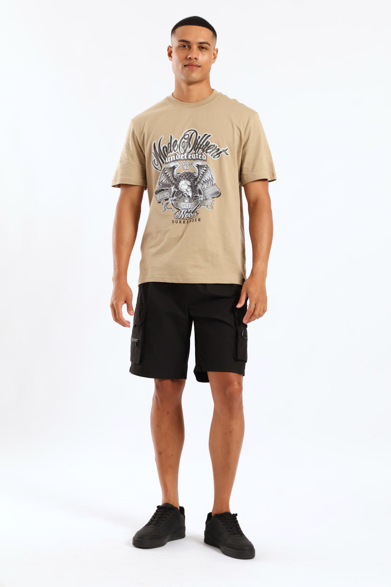 Zip Cargo Short - Black