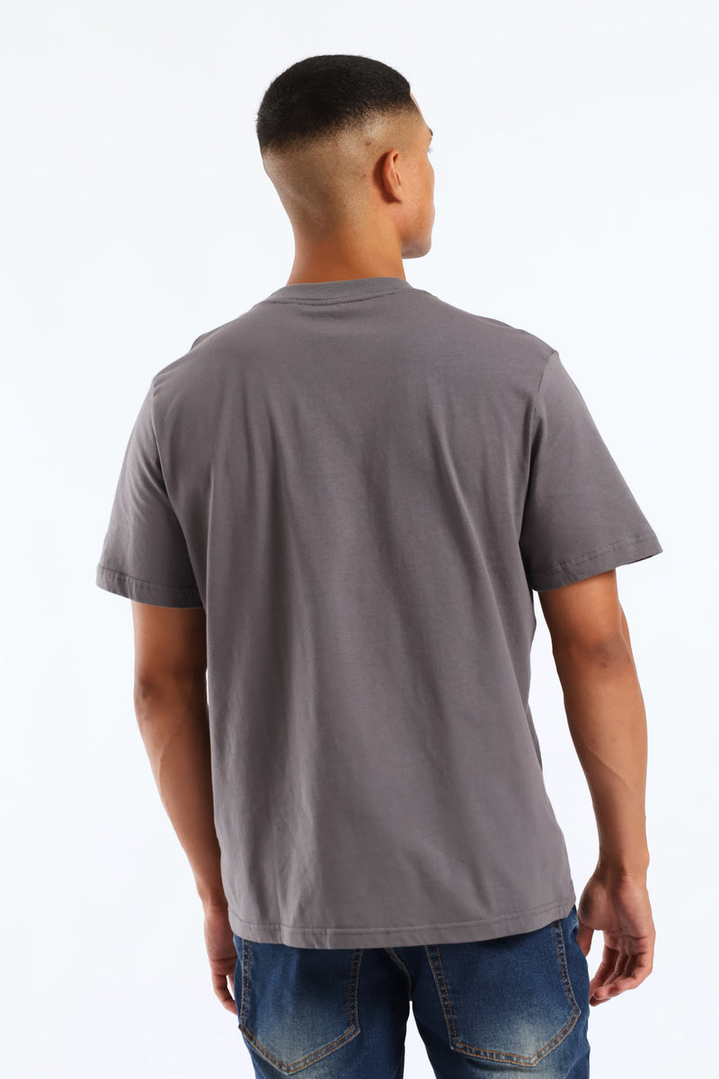 66 Bronze Hd Front Print Tee - Grey