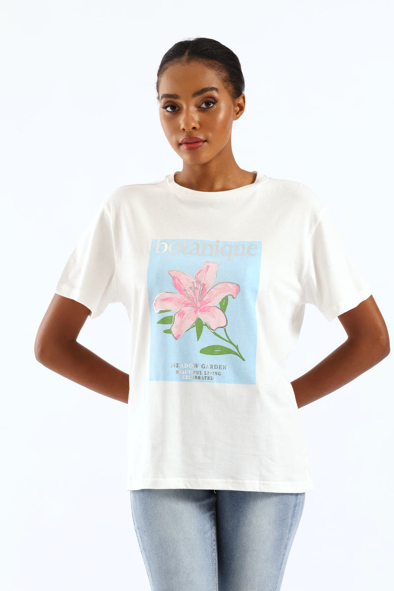 Botanique Floral Tee - Cream