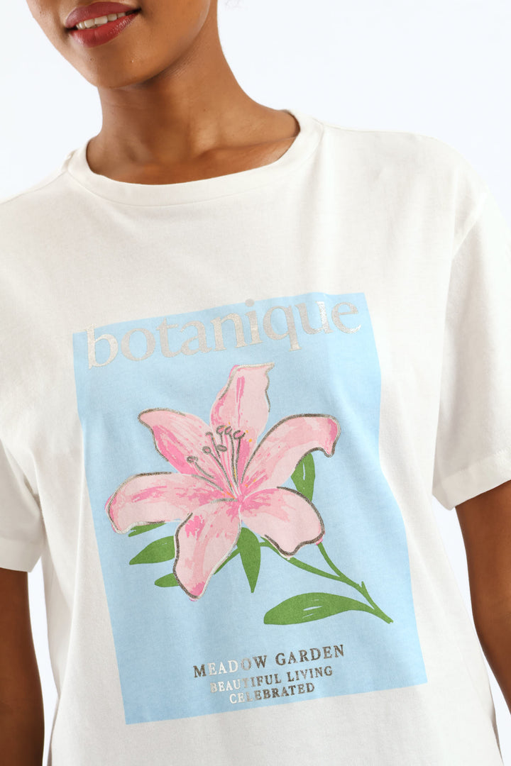 Botanique Floral Tee - Cream