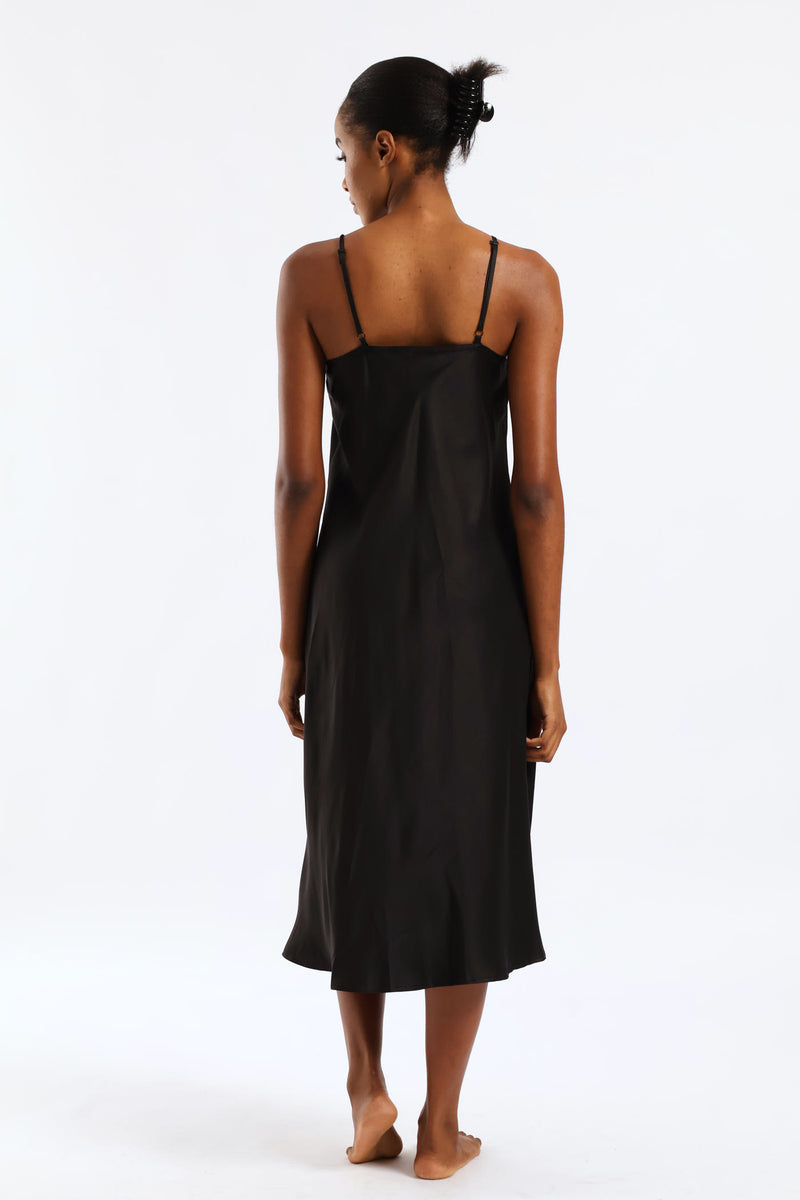 Long Length Gown & Chemise - Black