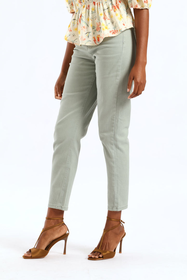 Hi-Rise Mom Jean - Sage