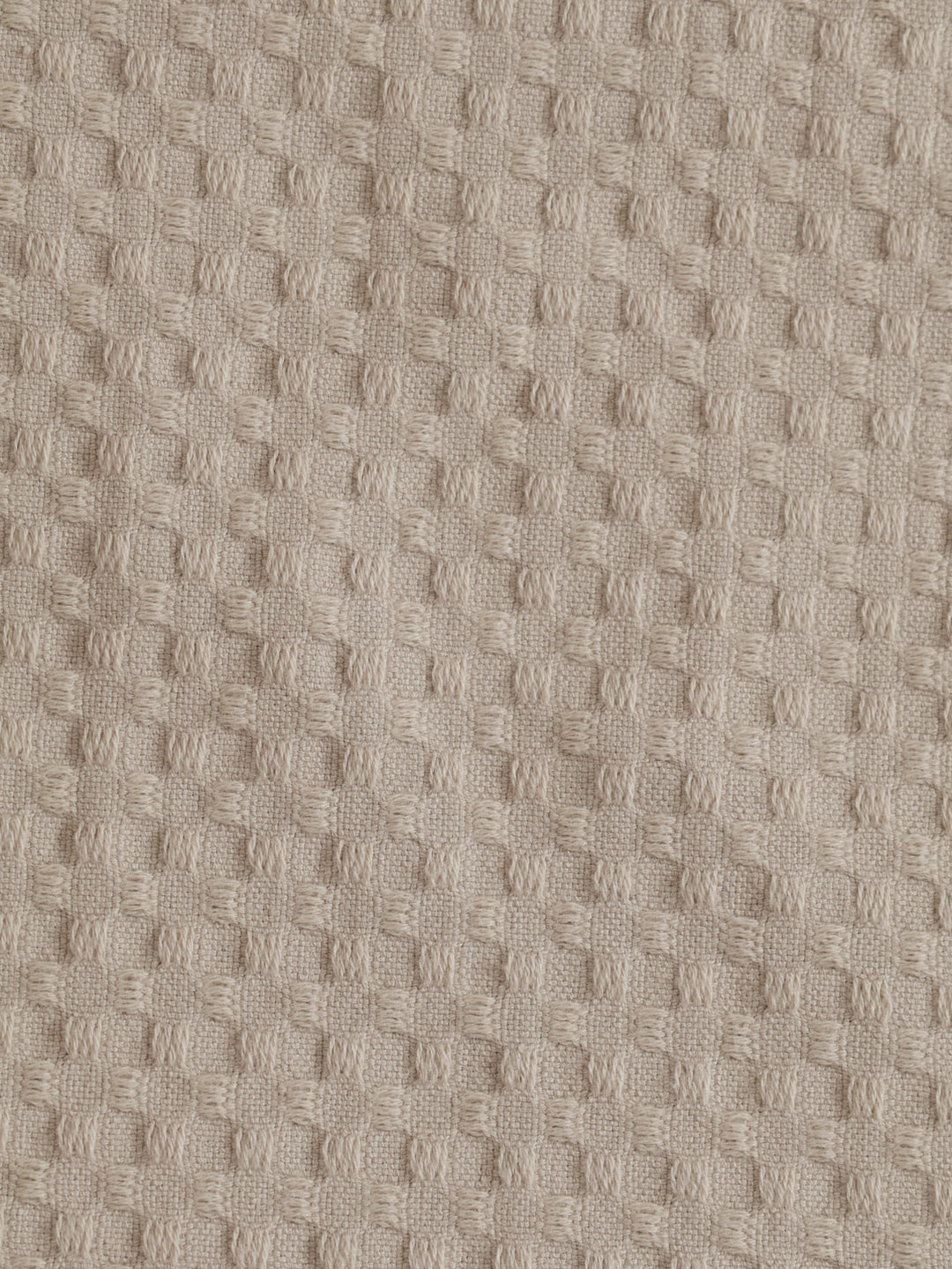Waffle Cotton Throw - Taupe
