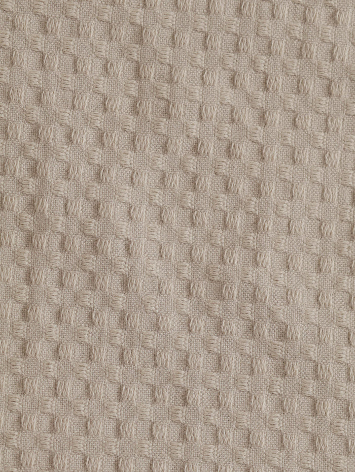 Waffle Cotton Throw - Taupe