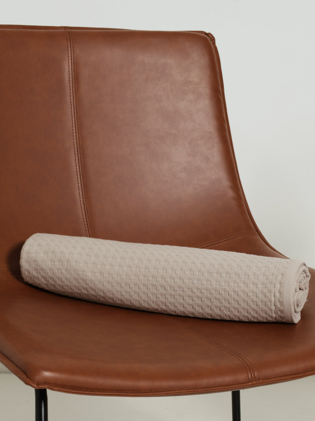 Waffle Cotton Throw - Taupe