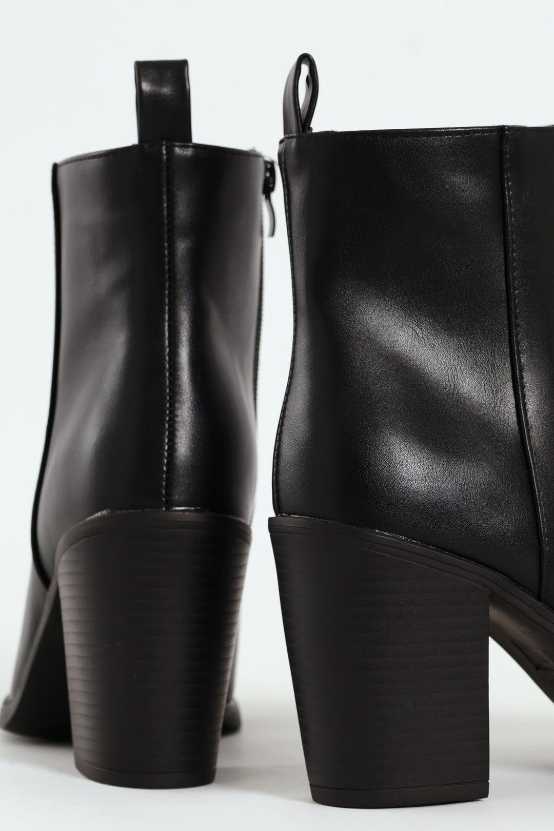 Smart Heeled Side Zip Chelsea Boot - Black