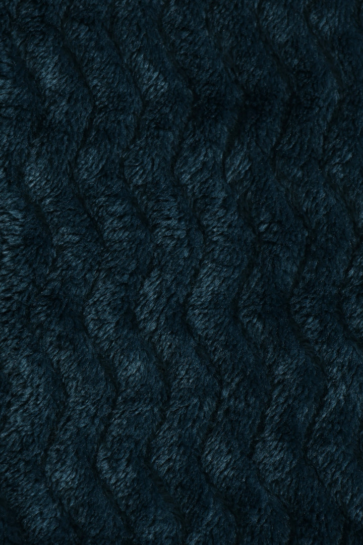 Zig Zag Flannel Blanket 125X152cm  - Teal
