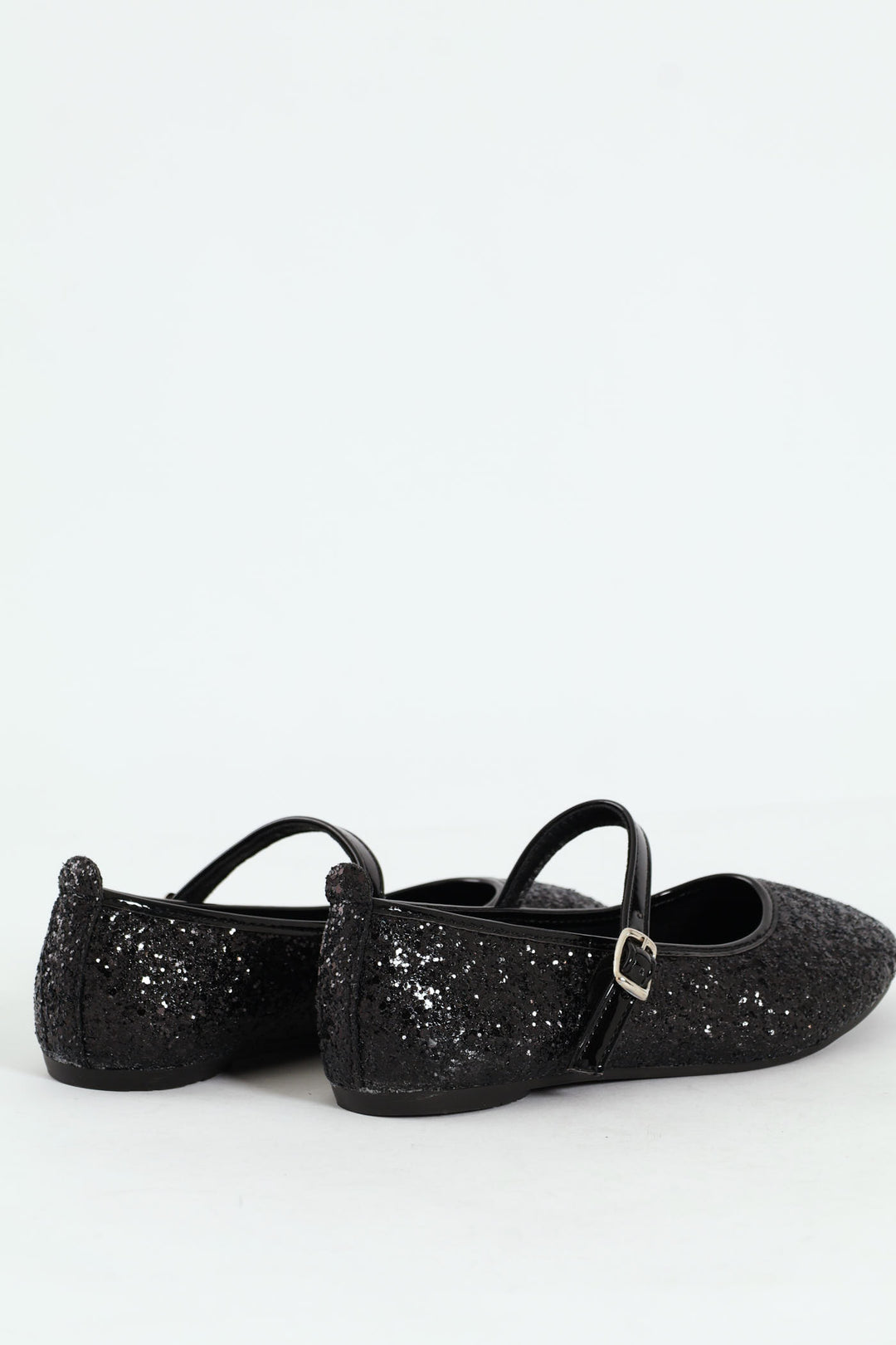 Girls Glitter Pump - Black