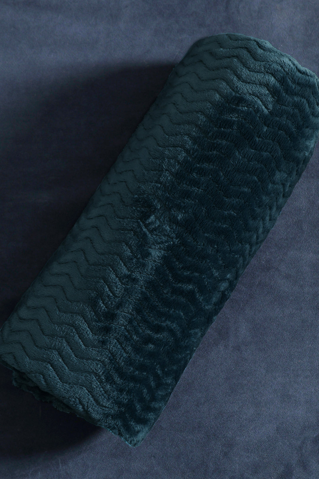 Zig Zag Flannel Blanket 125X152cm  - Teal