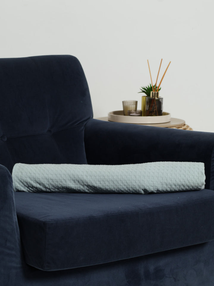 Waffle Cotton Throw 110X170cm - Duck Egg