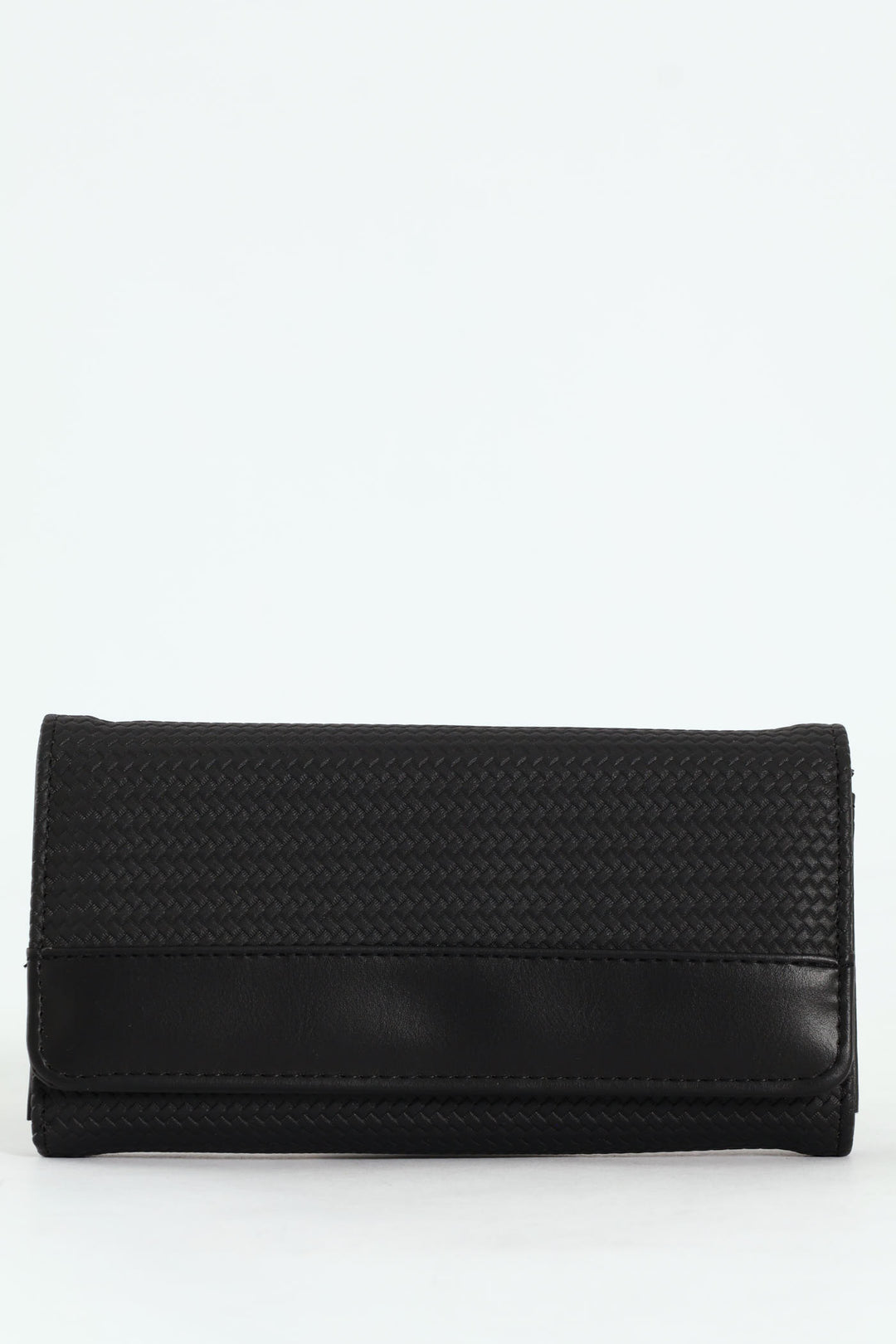 Textured Bifold Purse - Black