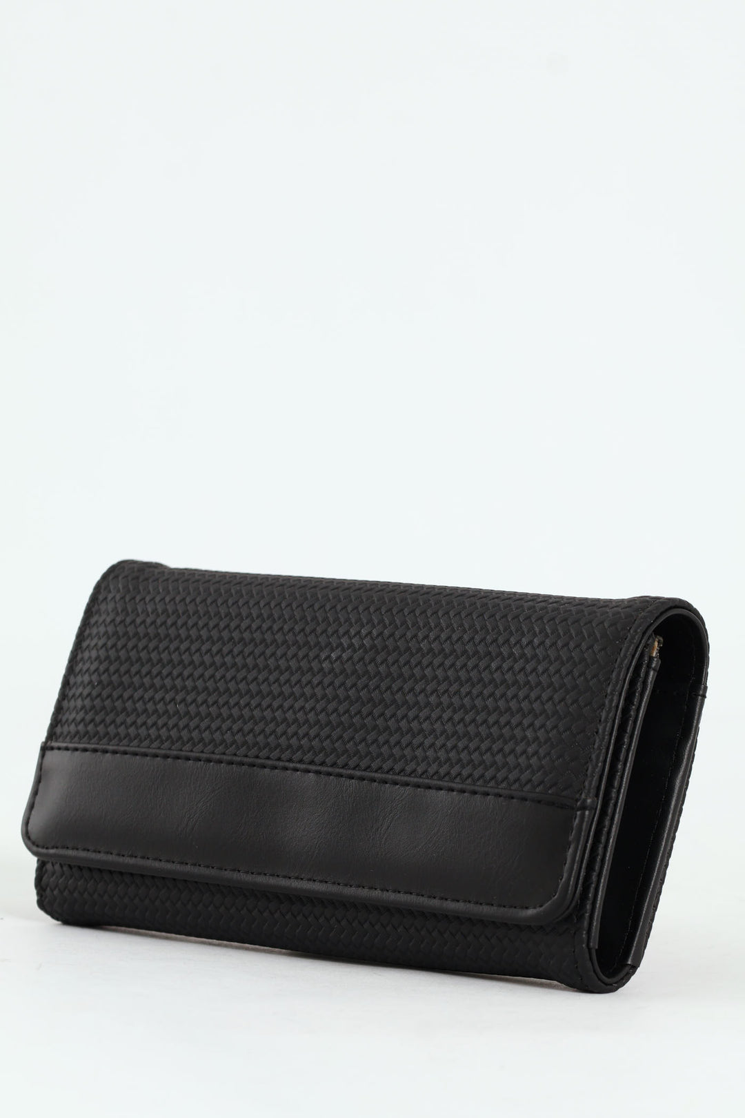 Textured Bifold Purse - Black