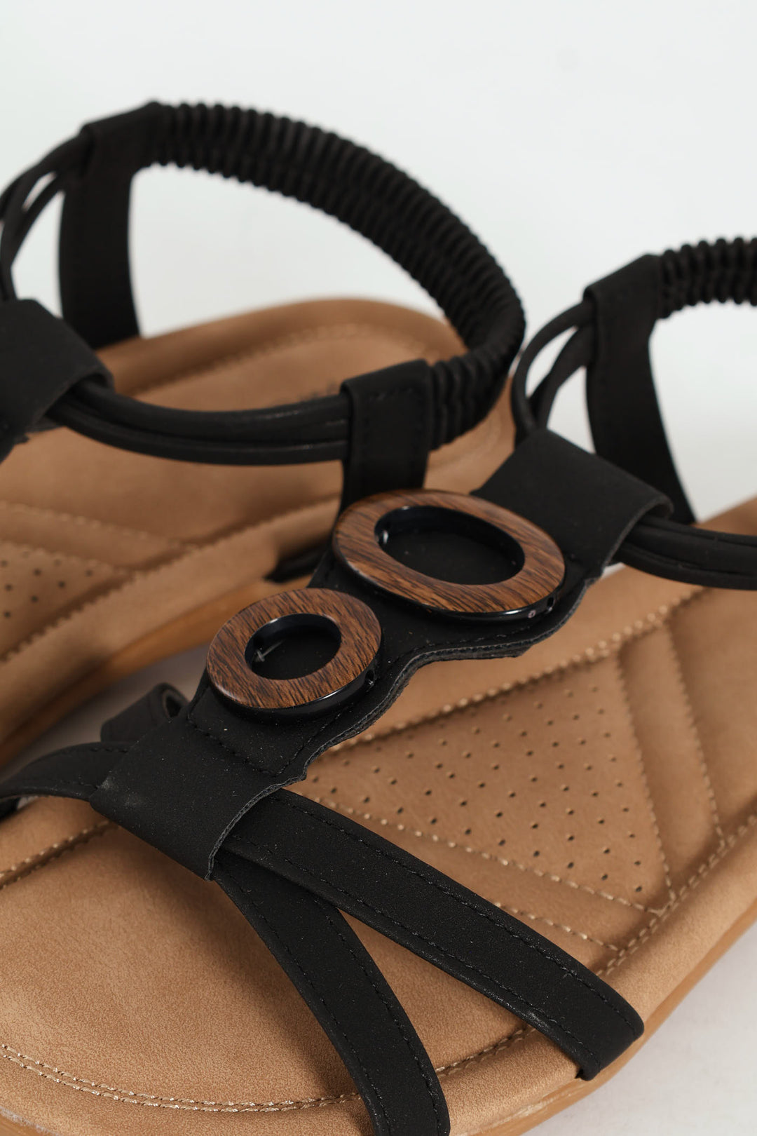 Crayda Embellished T-Strap Ankle Strap Sandal - Black