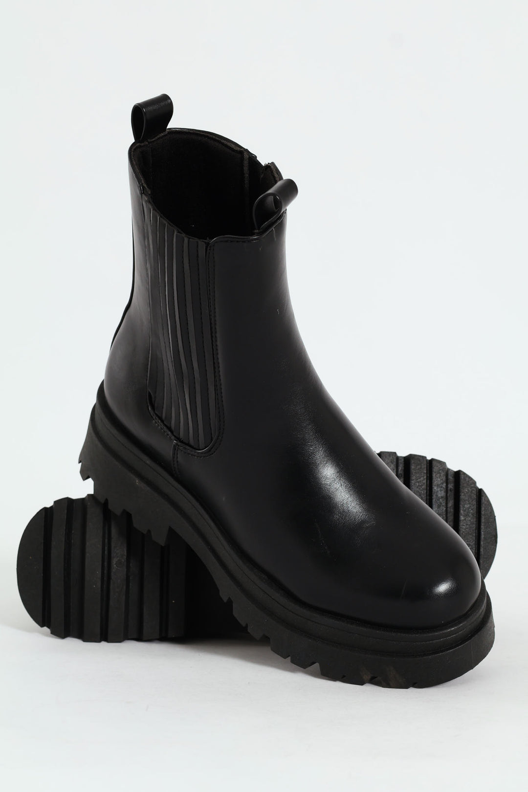 Chunky Mid Chelsea Boot - Black