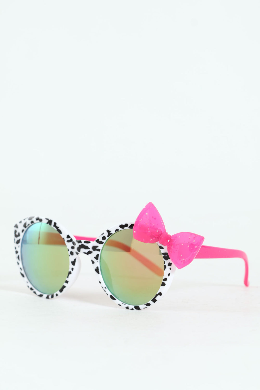 Pre-Girls Cateye Spots Gold Glitter Sunnies - White