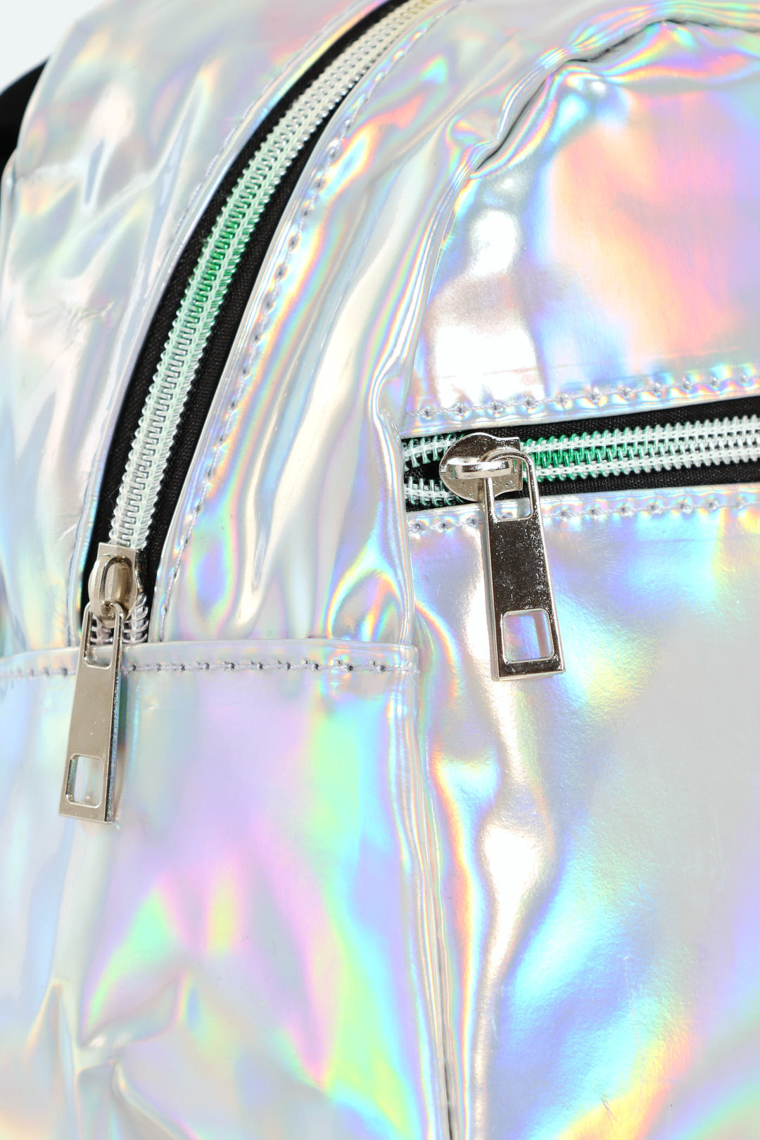 Girls Mini Metallic Backpack - Silver