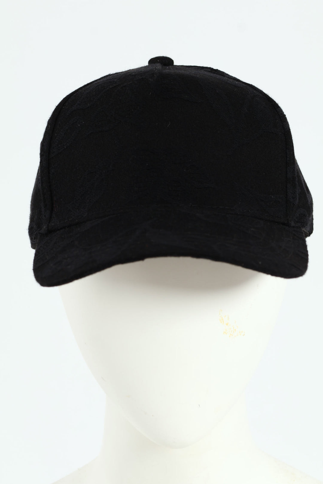 Floral Jaquard Peak Cap - Black