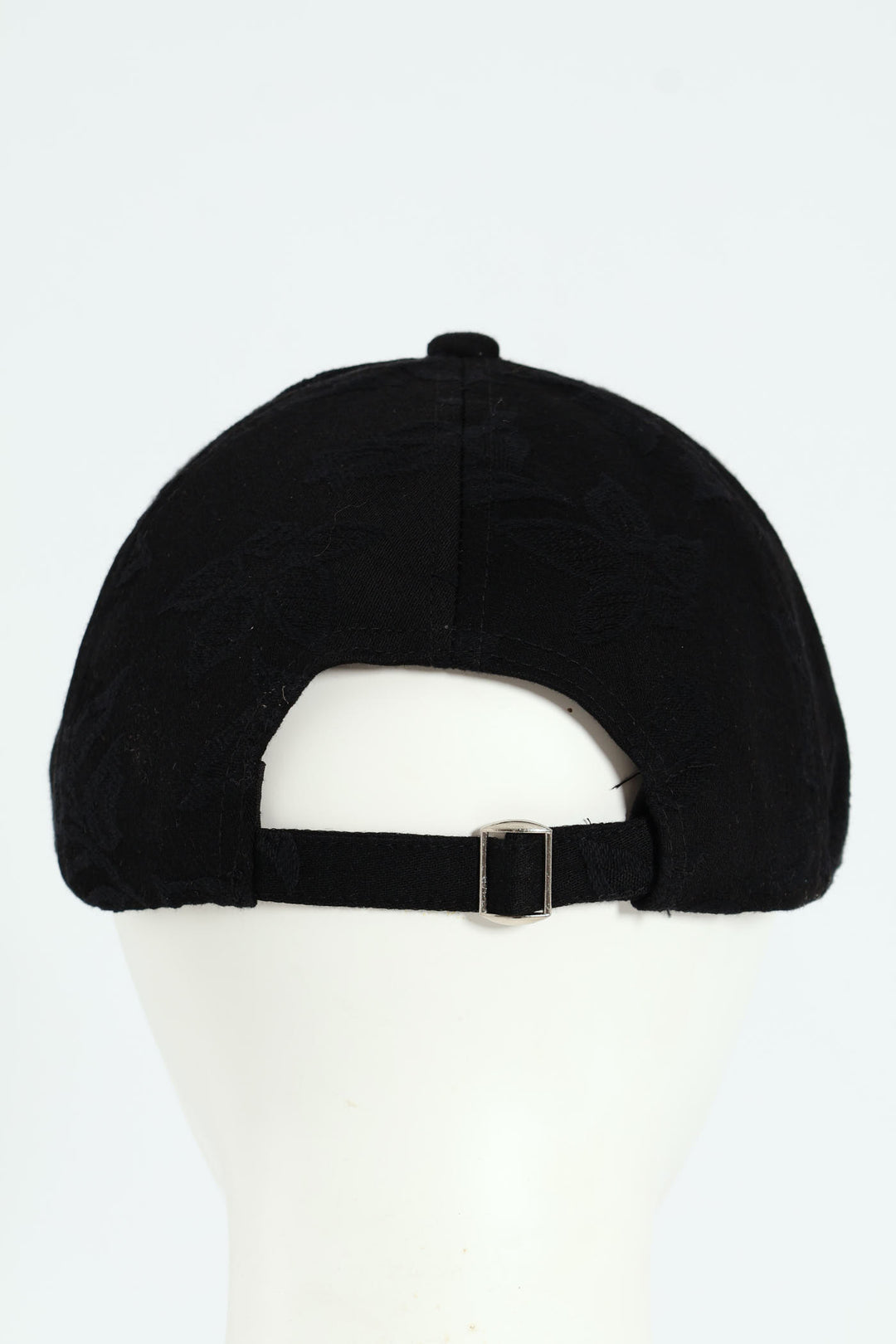 Floral Jaquard Peak Cap - Black