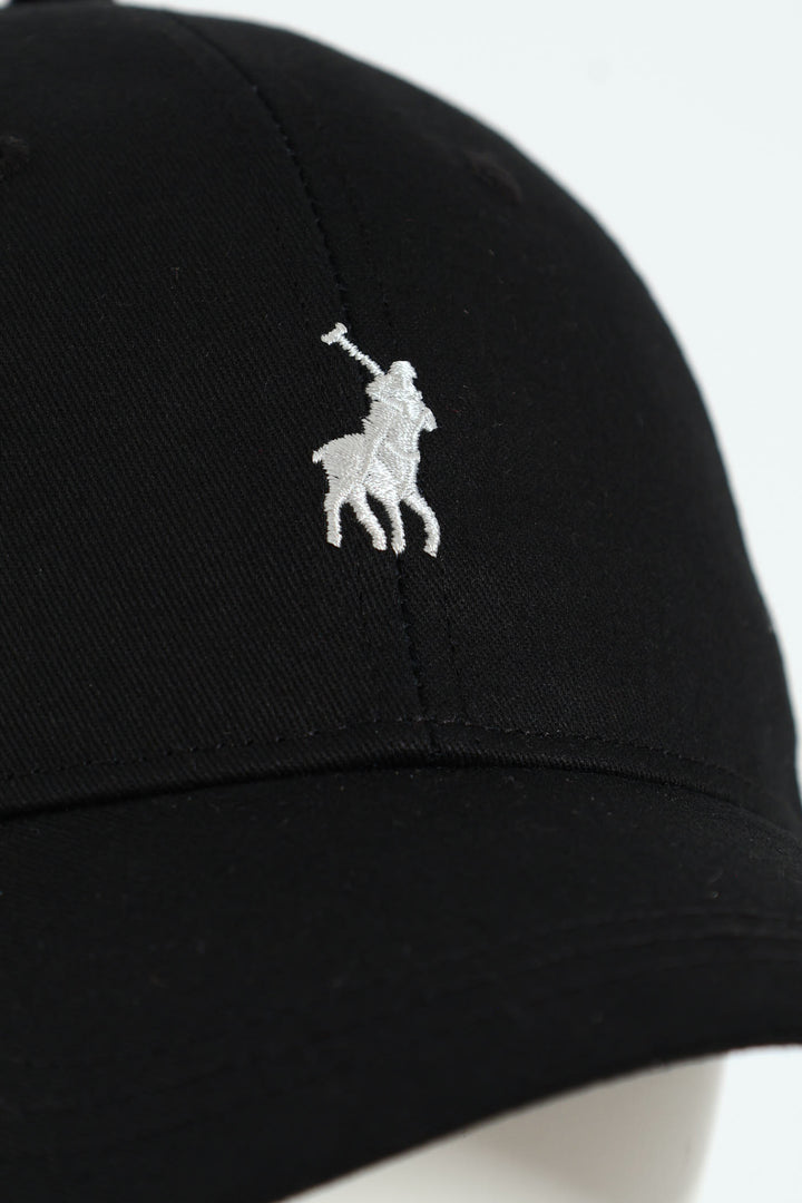 6 Panel Classic Peak Cap - Black