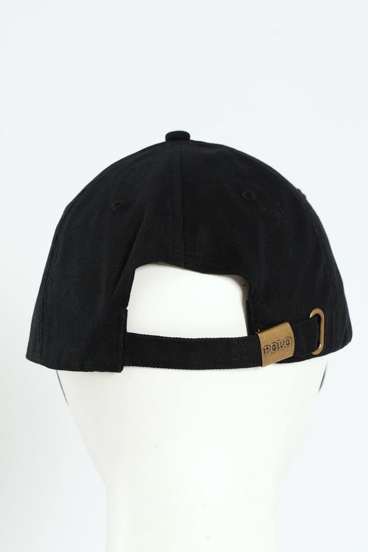 6 Panel Classic Peak Cap - Black