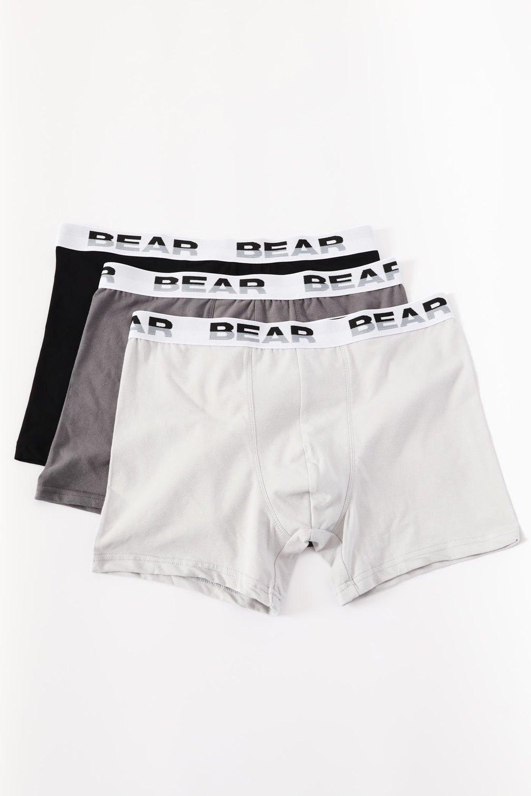 3 Pack Plain Core Bodyshorts - Grey/Black