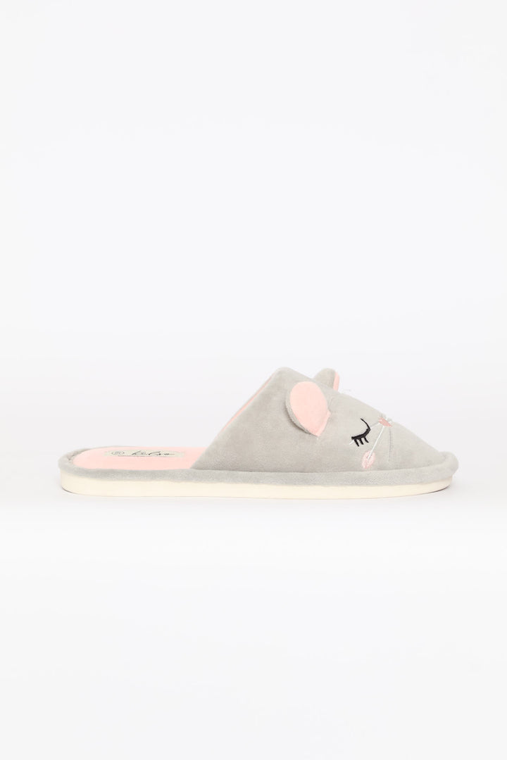 Mouse Slipper - Grey