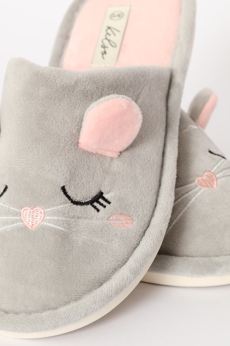 Mouse Slipper - Grey