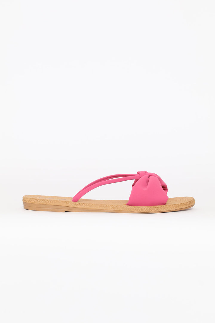 Bow Detail Sandal - Cerise