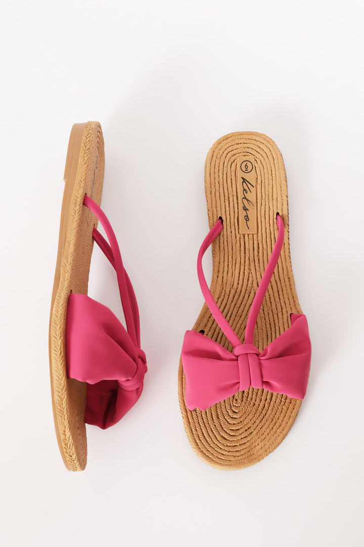 Bow Detail Sandal - Cerise