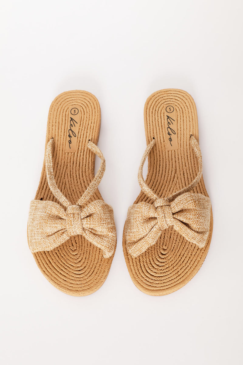 Bow Detail Sandal - Natural