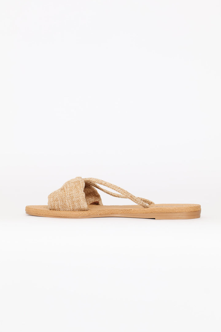 Bow Detail Sandal - Natural