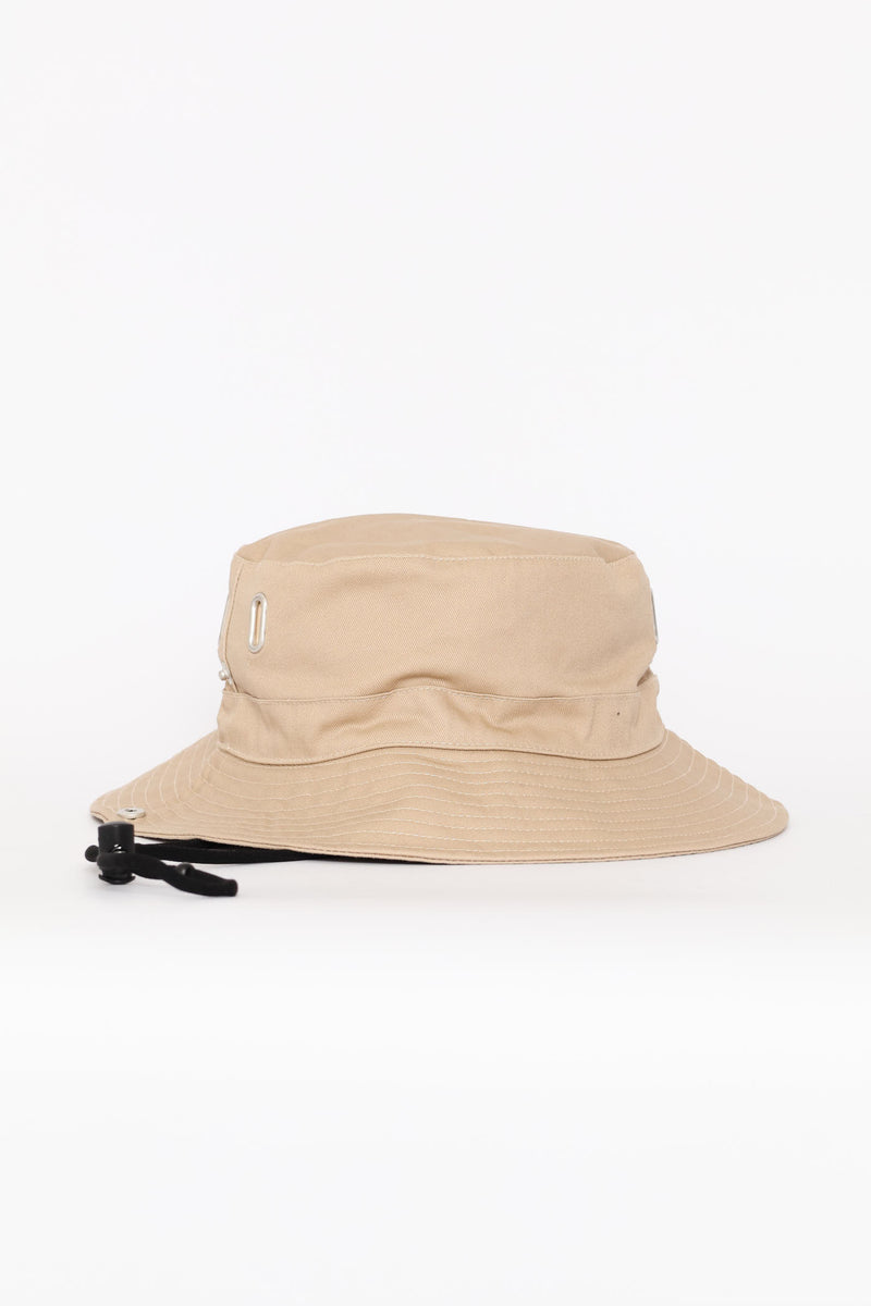 Drawstring Bucket Hat - Taupe