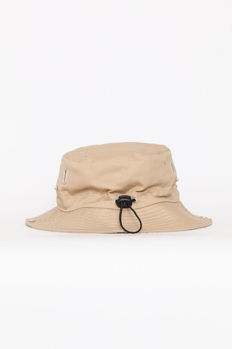 Drawstring Bucket Hat - Taupe