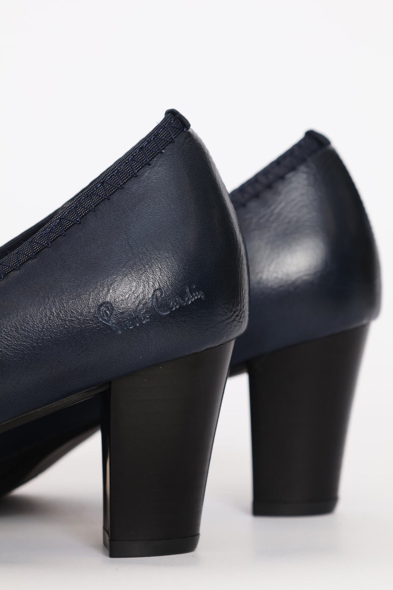 Modern Court Heel - Navy
