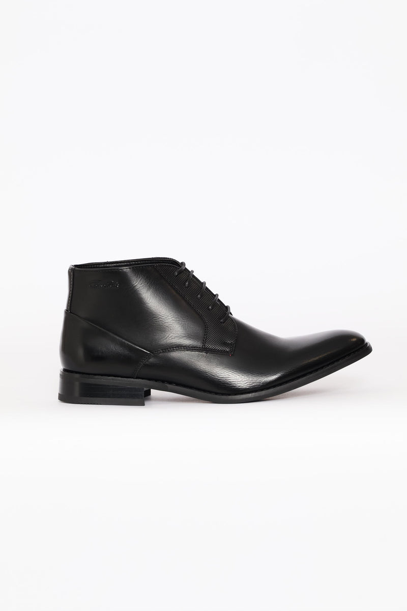 Lace Up Formal Boot - Black