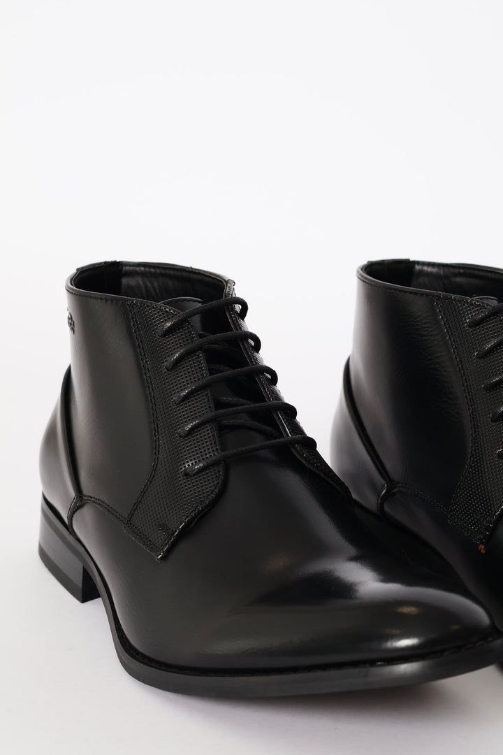 Lace Up Formal Boot - Black