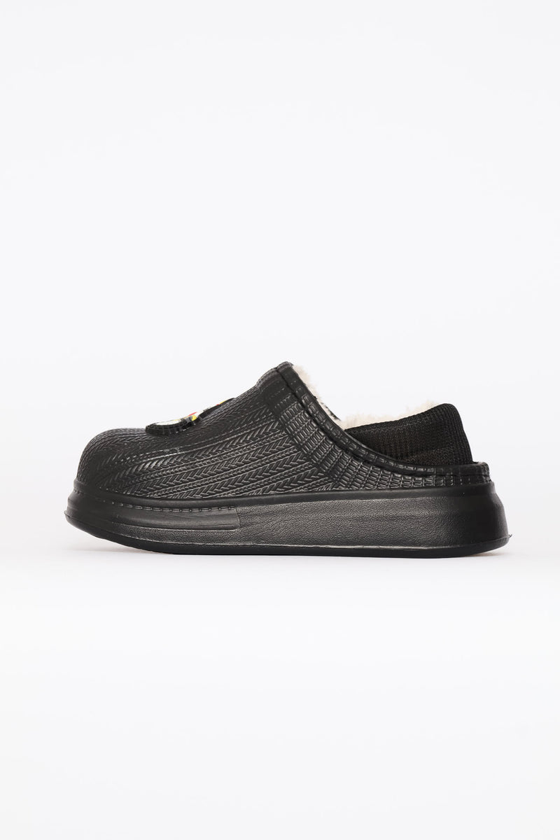 Pre-Boys Bike Moulded Slipper - Black