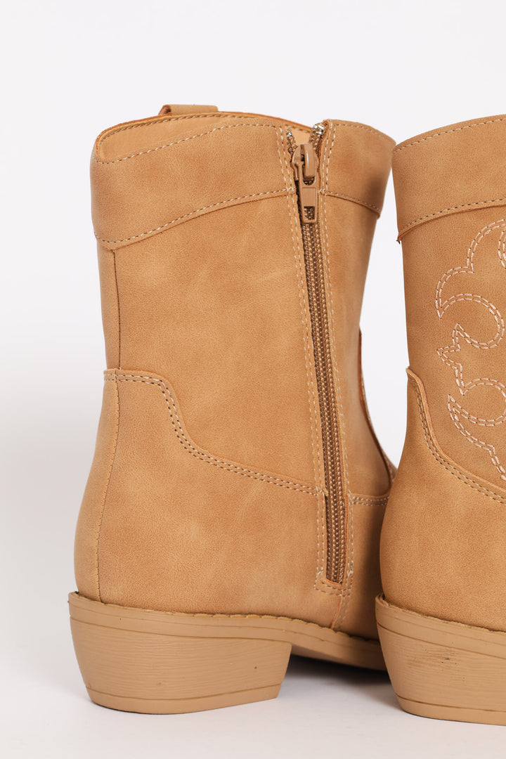 Girls Western Boot - Tan