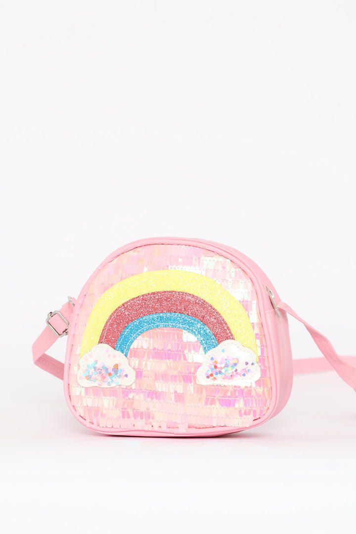 Pre-Girls Rainbow Clouds Sling Bag - Multi