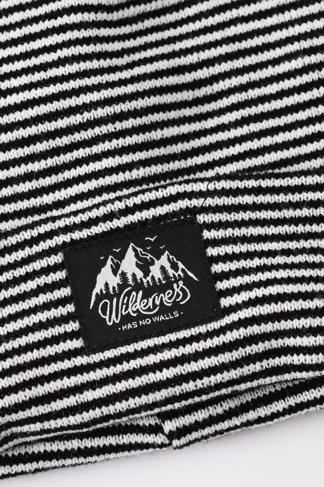 Boys Stripe Beanie - White/Black