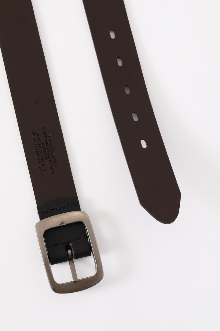 Reversable Buckle Belt - Black