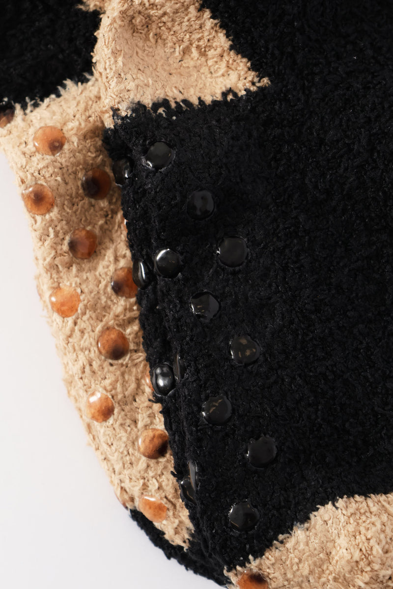 Boys 2 Pack Plain Smile Fluffy Socks - Black