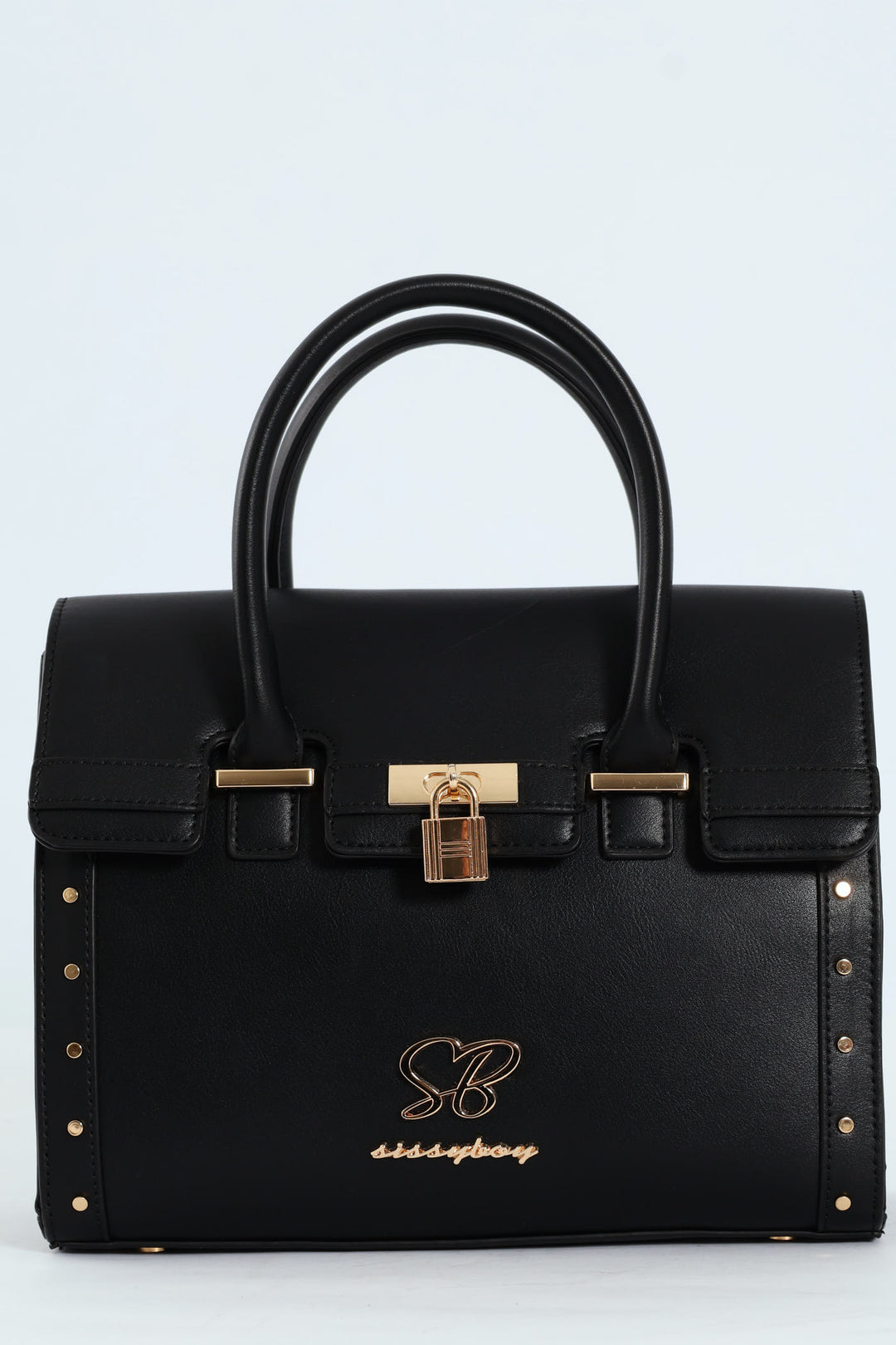 Handbag With Lock Detail - Black