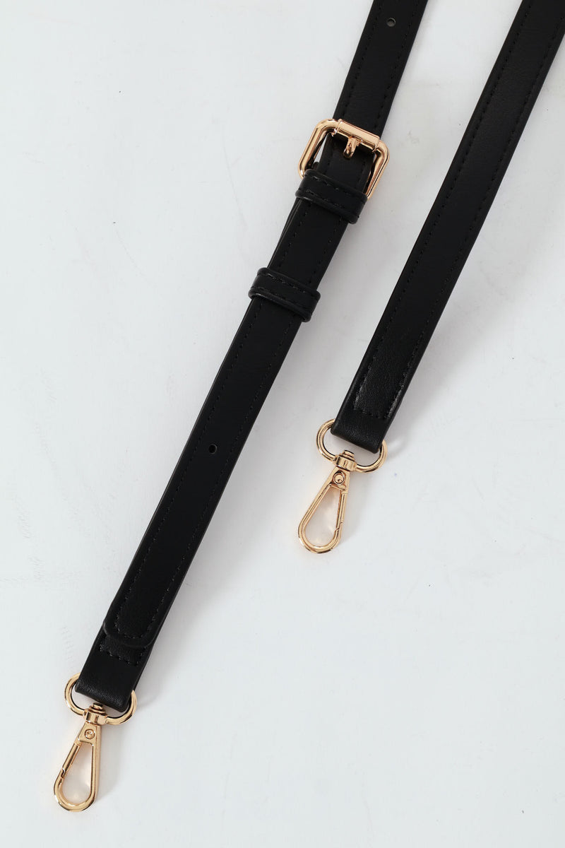 Handbag With Lock Detail - Black