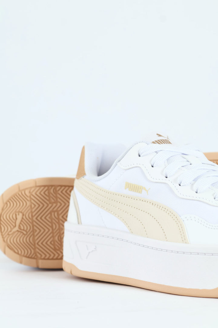 Court Lally Skye Aqua Metallics Sneaker - White