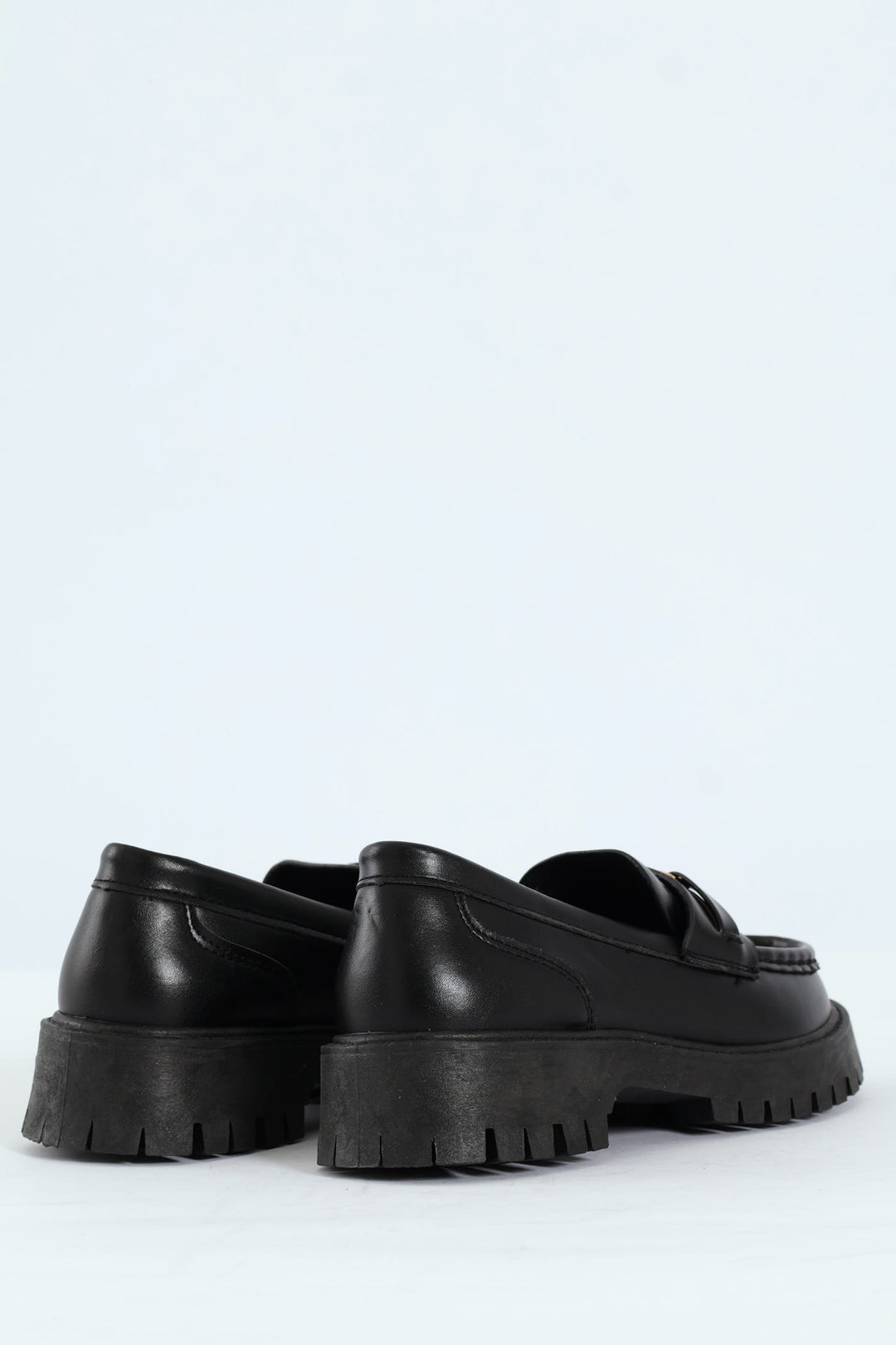 Girls PU Heart Loafer - Black