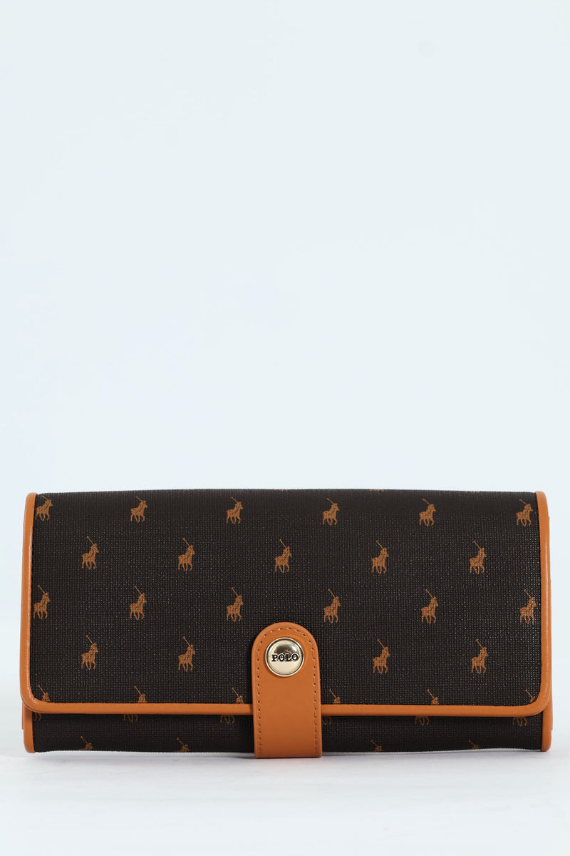 Iconic Clutch Purse - Brown