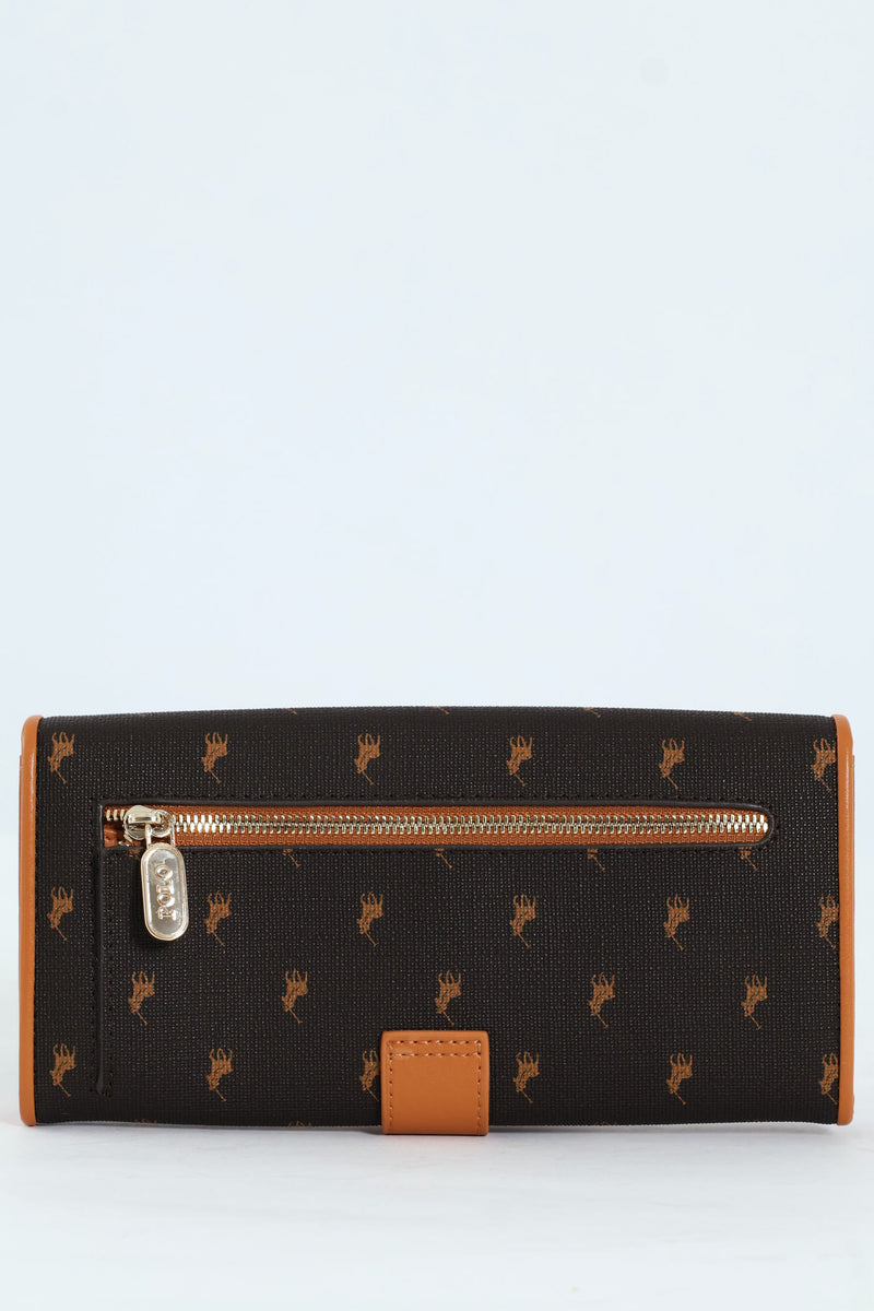Iconic Clutch Purse - Brown