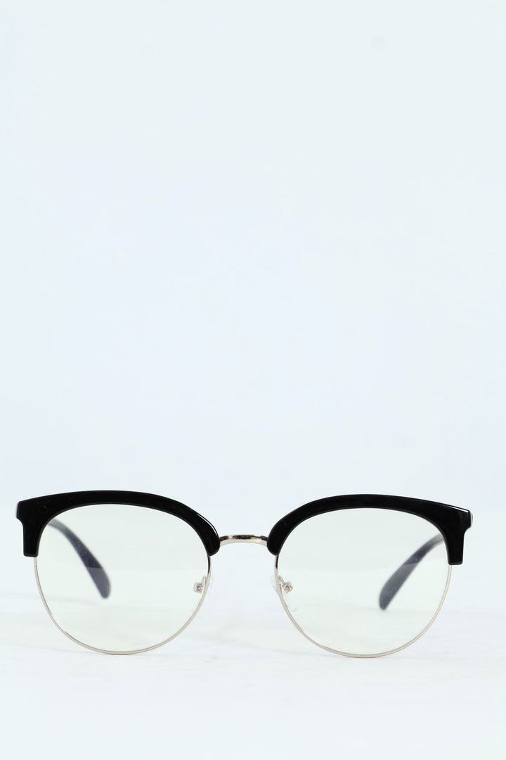 Clubmaster Sunglasses With Blue Block Lens - Black